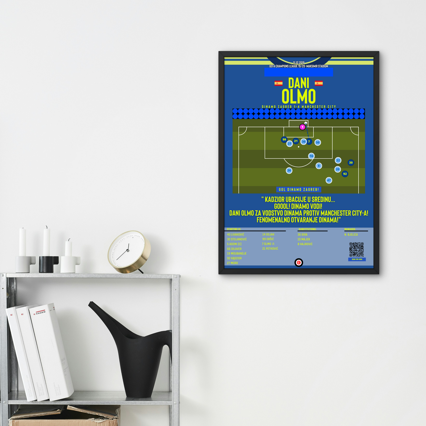 Dani Olmo Goal vs Manchester City- UEFA Champions League 2019/2020 Group stage - Dinamo Zagreb - Premium  from CatenaccioDesigns - Just €8.70! Shop now at CatenaccioDesigns