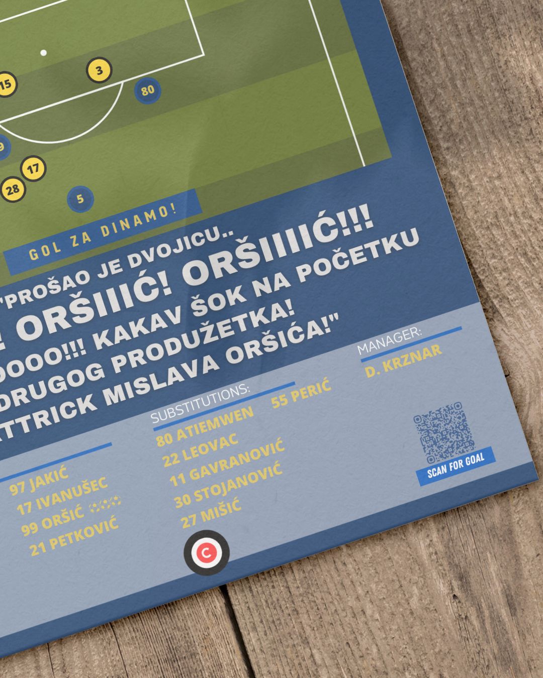 Mislav Oršić vs Tottenham- UEFA Europa League 20/21- Dinamo Zagreb - Premium  from CatenaccioDesigns - Just €14.50! Shop now at CatenaccioDesigns