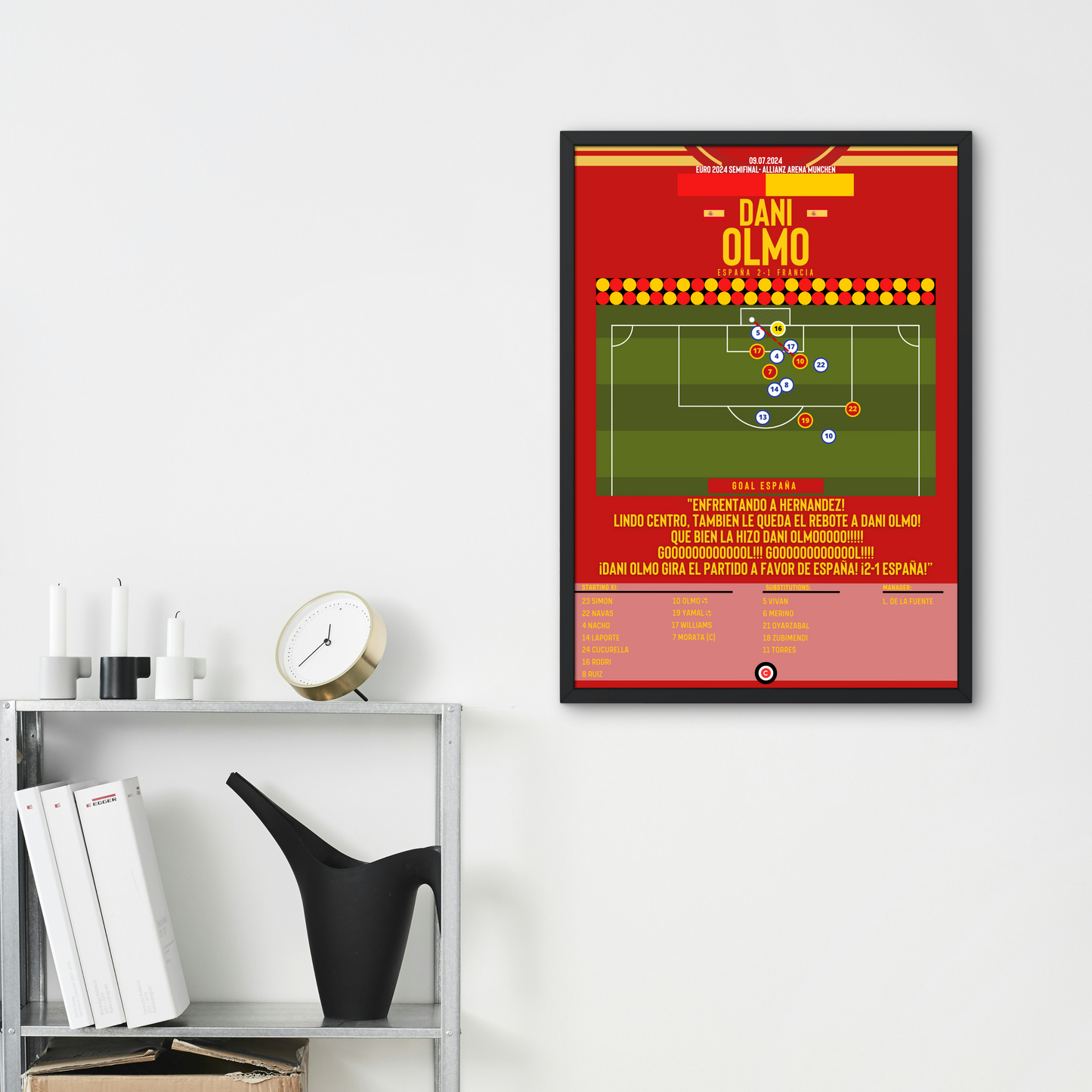 Dani Olmo goal vs France- Euro 2024 SemiFinal- Spain - Premium Sports collectibles from CatenaccioDesigns - Just €8.70! Shop now at CatenaccioDesigns