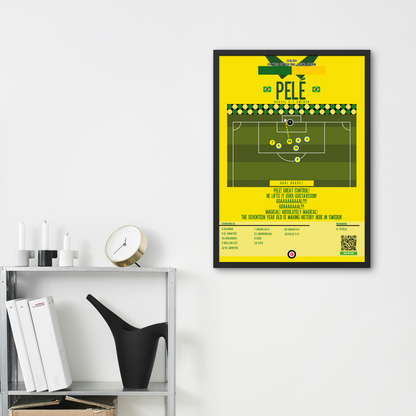 Pele iconic goal vs Sweden- FIFA World Cup 1958 Final- Brasil - Premium  from CatenaccioDesigns - Just €14.50! Shop now at CatenaccioDesigns