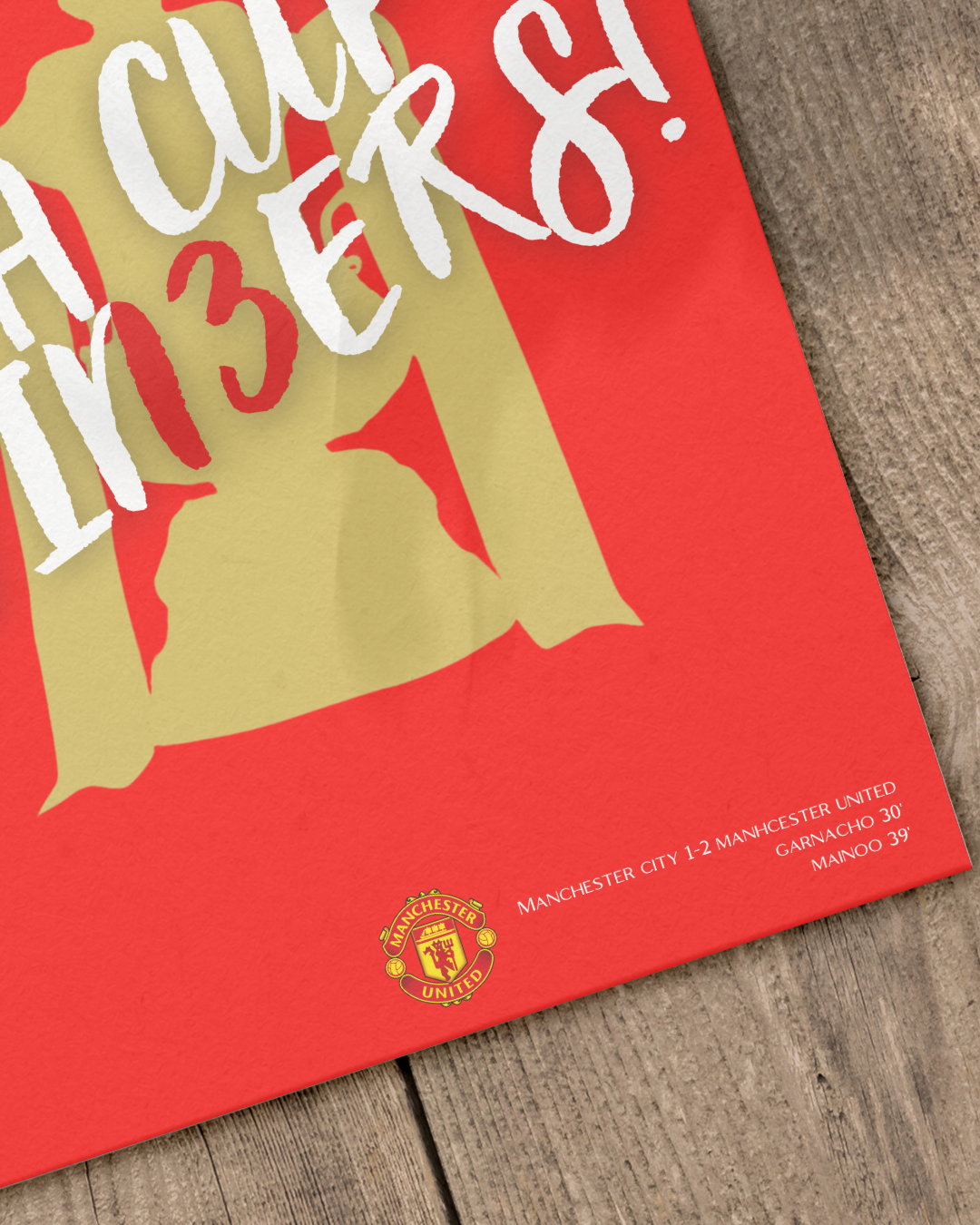 Manchester United "FA Cup Winners" special edition. - Premium  from CatenaccioDesigns - Just €14.50! Shop now at CatenaccioDesigns