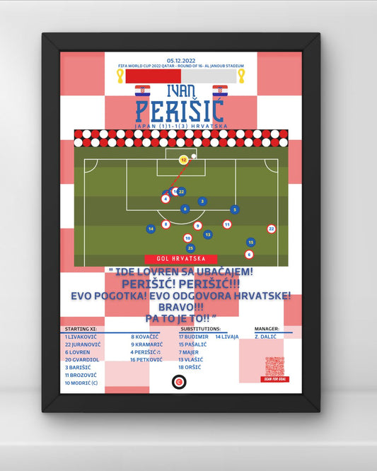 Ivan Perišić goal vs Japan- FIFA World Cup 2022- Croatia - Premium  from CatenaccioDesigns - Just €14.50! Shop now at CatenaccioDesigns