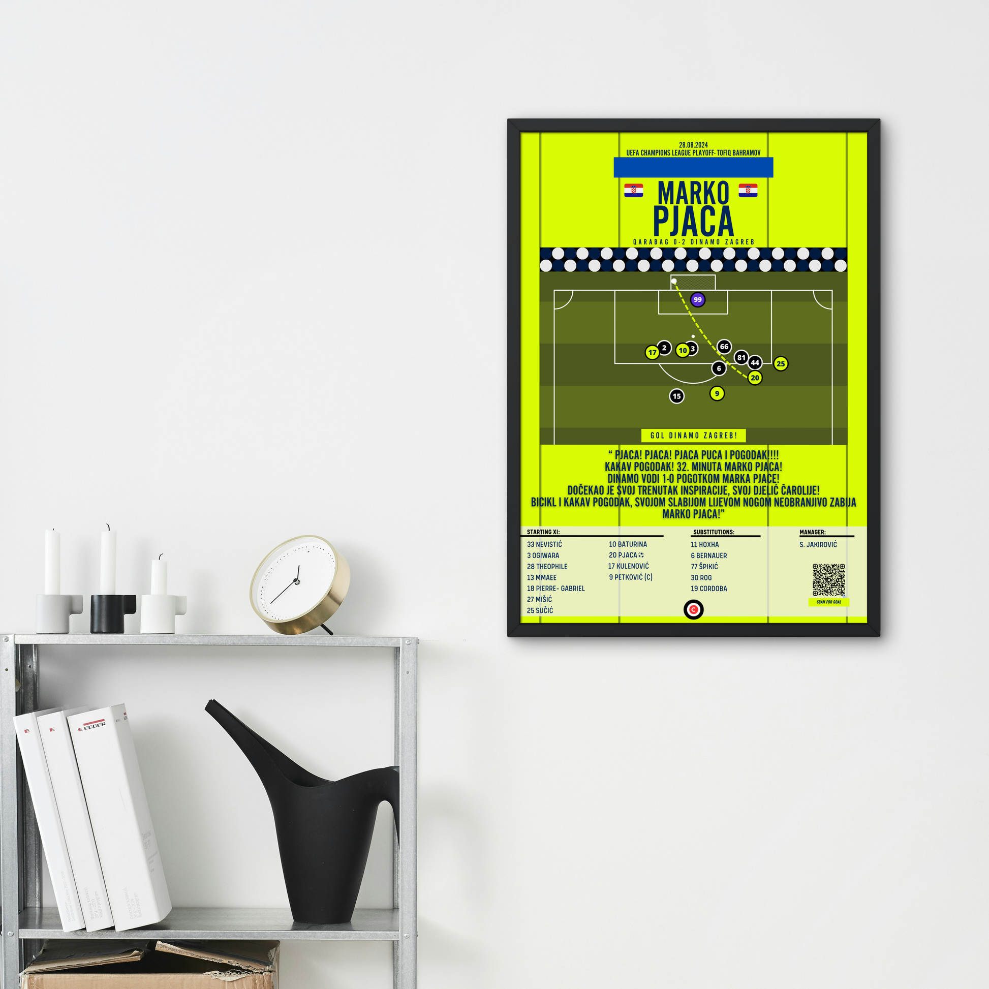 Marko Pjaca vs Qarabag- UEFA Champions League PlayOff- Dinamo Zagreb - Premium Sports collectibles from CatenaccioDesigns - Just €14.50! Shop now at CatenaccioDesigns