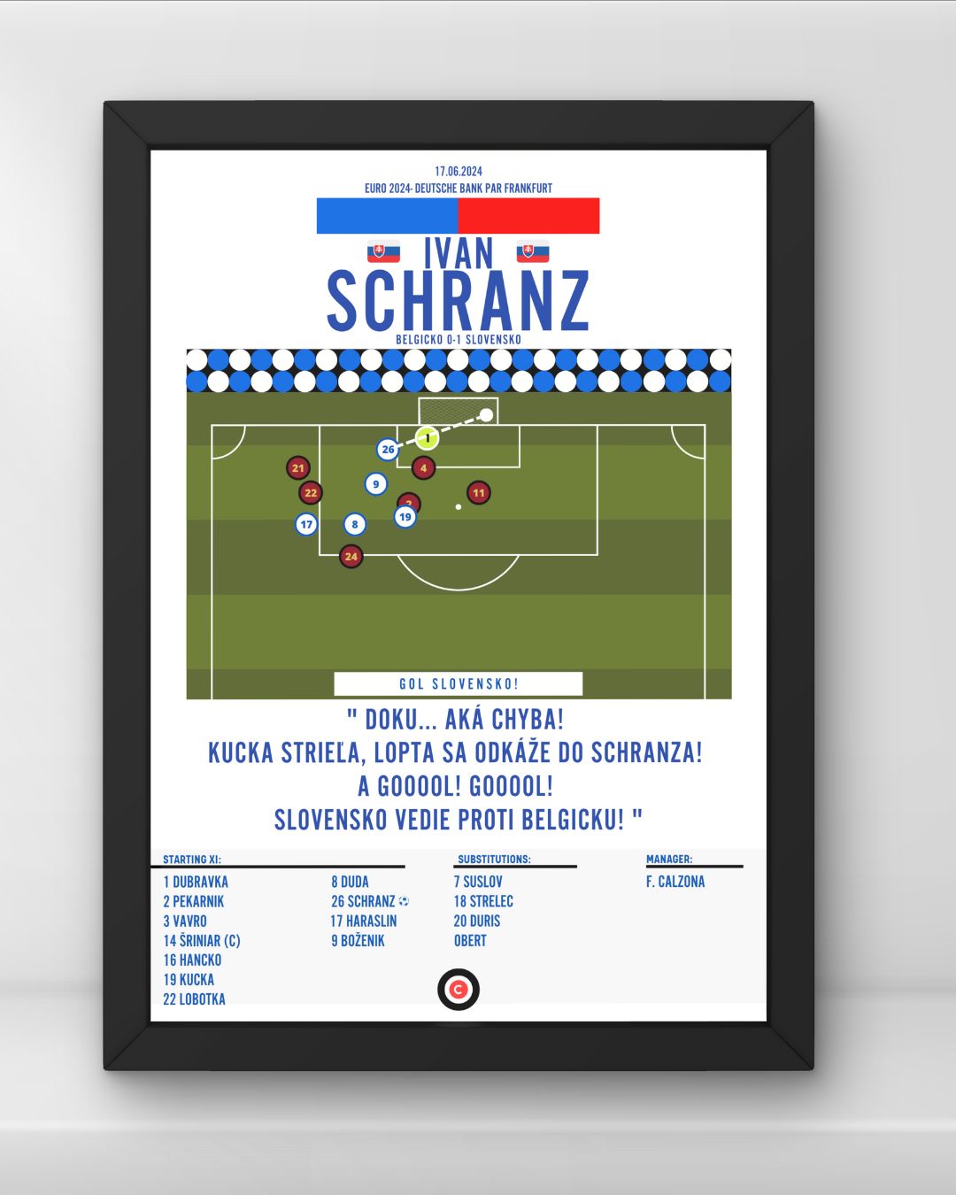 Schranz winner goal vs Belgium- Euro 2024 Group Stage - Slovakia - Premium  from CatenaccioDesigns - Just €14.50! Shop now at CatenaccioDesigns