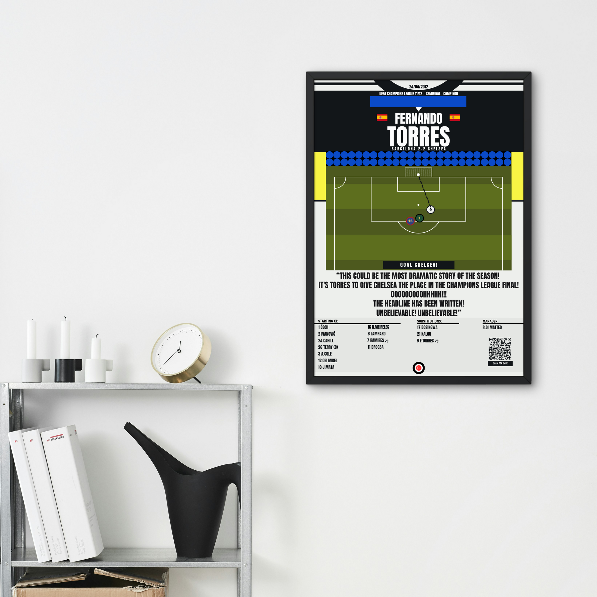 Fernando Torres goal vs Barcelona- UEFA Champions League 11/12- FC Chelsea - Premium Sports collectibles from CatenaccioDesigns - Just €12.32! Shop now at CatenaccioDesigns