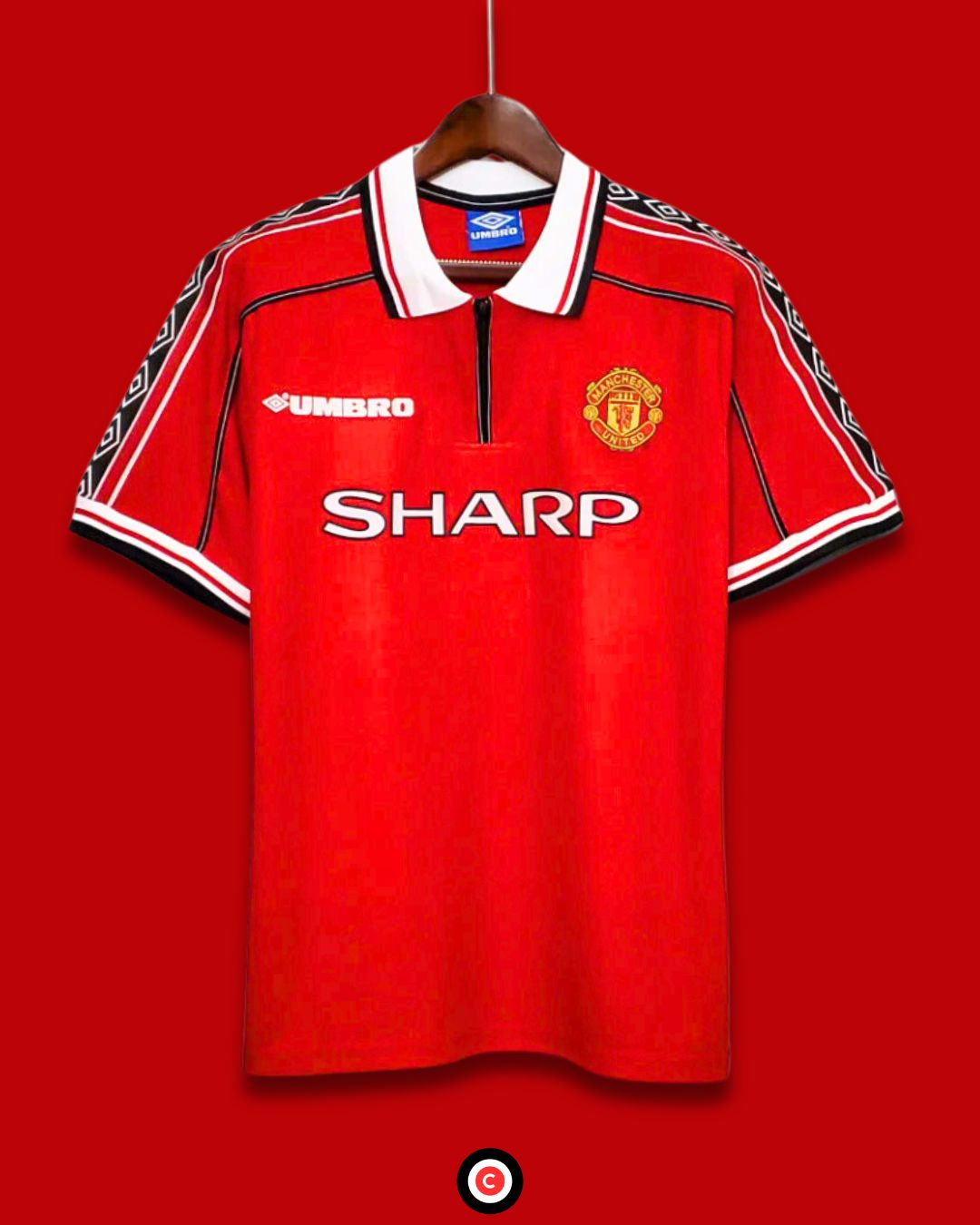 Manchester United 98/99 (Home Kit) - Premium  from CatenaccioDesigns - Just €60.99! Shop now at CatenaccioDesigns
