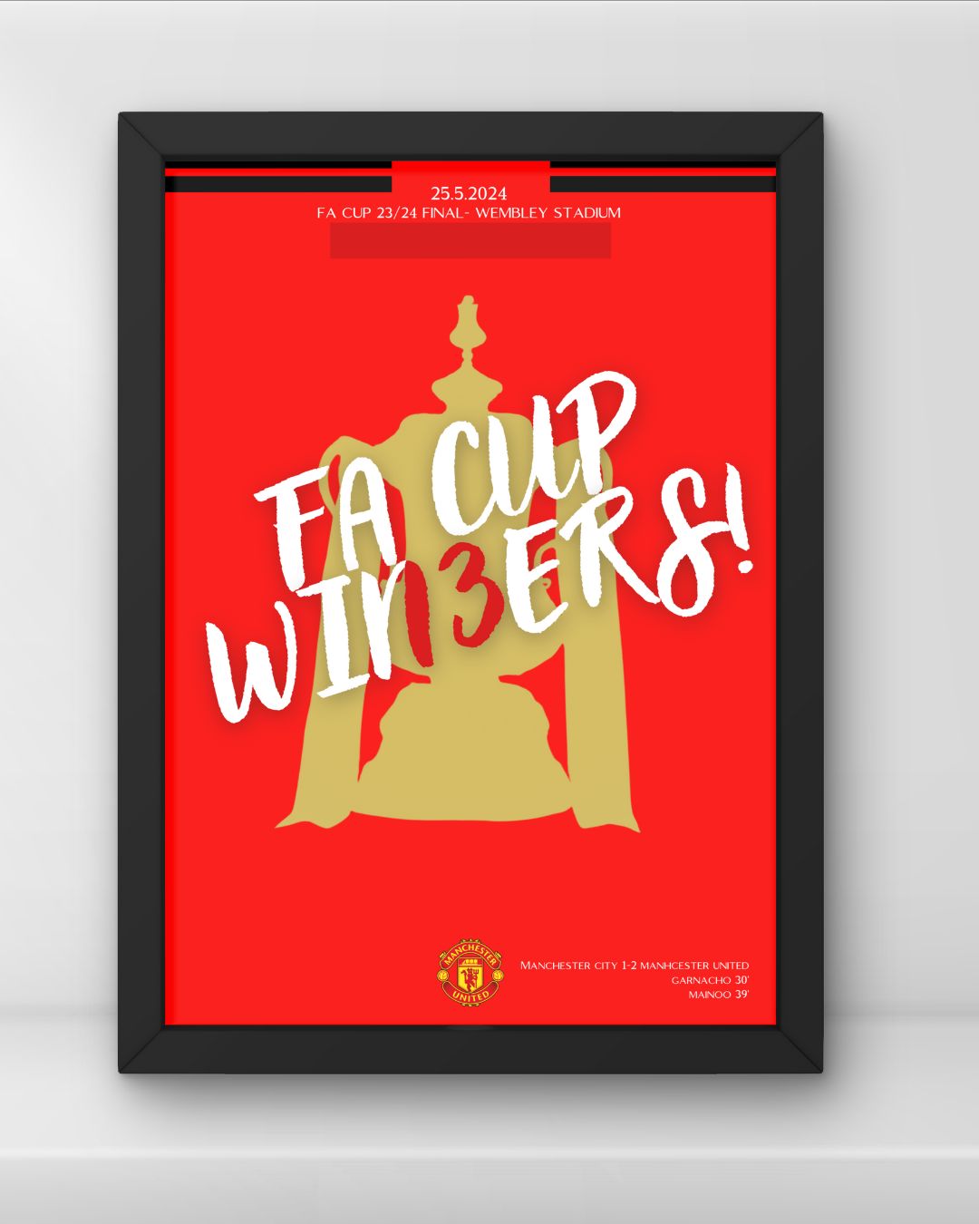 Manchester United "FA Cup Winners" special edition. - Premium  from CatenaccioDesigns - Just €14.50! Shop now at CatenaccioDesigns