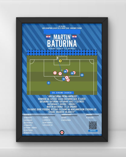 Martin Baturina goal vs Monaco- UEFA Champions League 24/25- GNK Dinamo Zagreb - Premium Sports collectibles from CatenaccioDesigns - Just €14.50! Shop now at CatenaccioDesigns