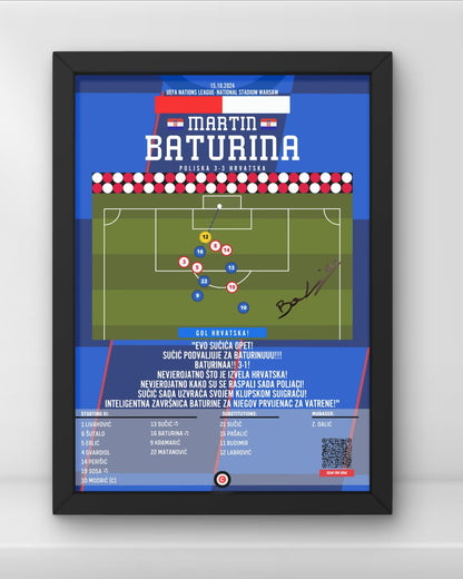 Martin Baturina SIGNED first goal for Croatia - Premium Sports collectibles from CatenaccioDesigns - Just €48! Shop now at CatenaccioDesigns