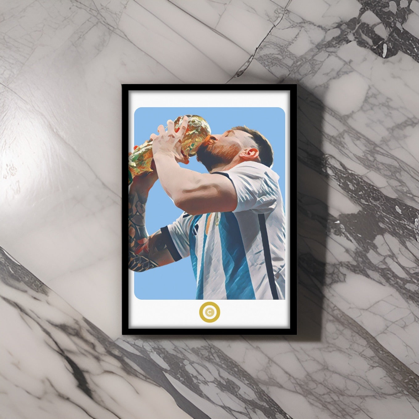 Lionel Messi Print - G.O.A.T - Argentina - Premium  from CATENACCIO - Just €14.50! Shop now at CatenaccioDesigns