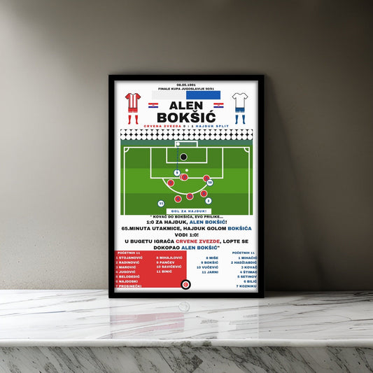 Alen Bokšić vs Crvena Zvezda- Kup Jugoslavije 90/91 Finale- Hajduk Split - Premium  from CatenaccioDesigns - Just €14.50! Shop now at CatenaccioDesigns