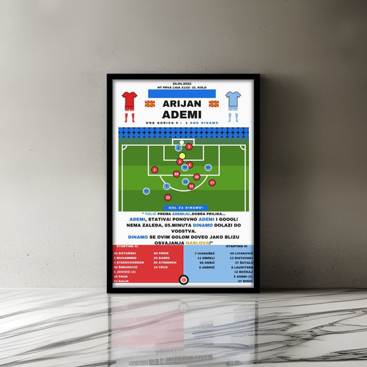 Arijan Ademi vs HNK Gorica- HT Prva liga 21/22- Dinamo Zagreb - Premium  from CatenaccioDesigns - Just €14.50! Shop now at CatenaccioDesigns