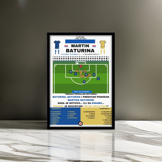 Martin Baturina Goal vs Hajduk Split - 1.HNL 21/22 - Dinamo Zagreb - Premium  from CATENACCIO - Just €14.50! Shop now at CatenaccioDesigns