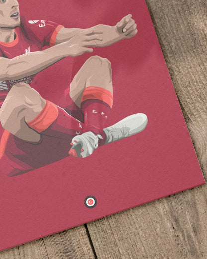 Diogo Jota Joystick Celebration Poster - Liverpool