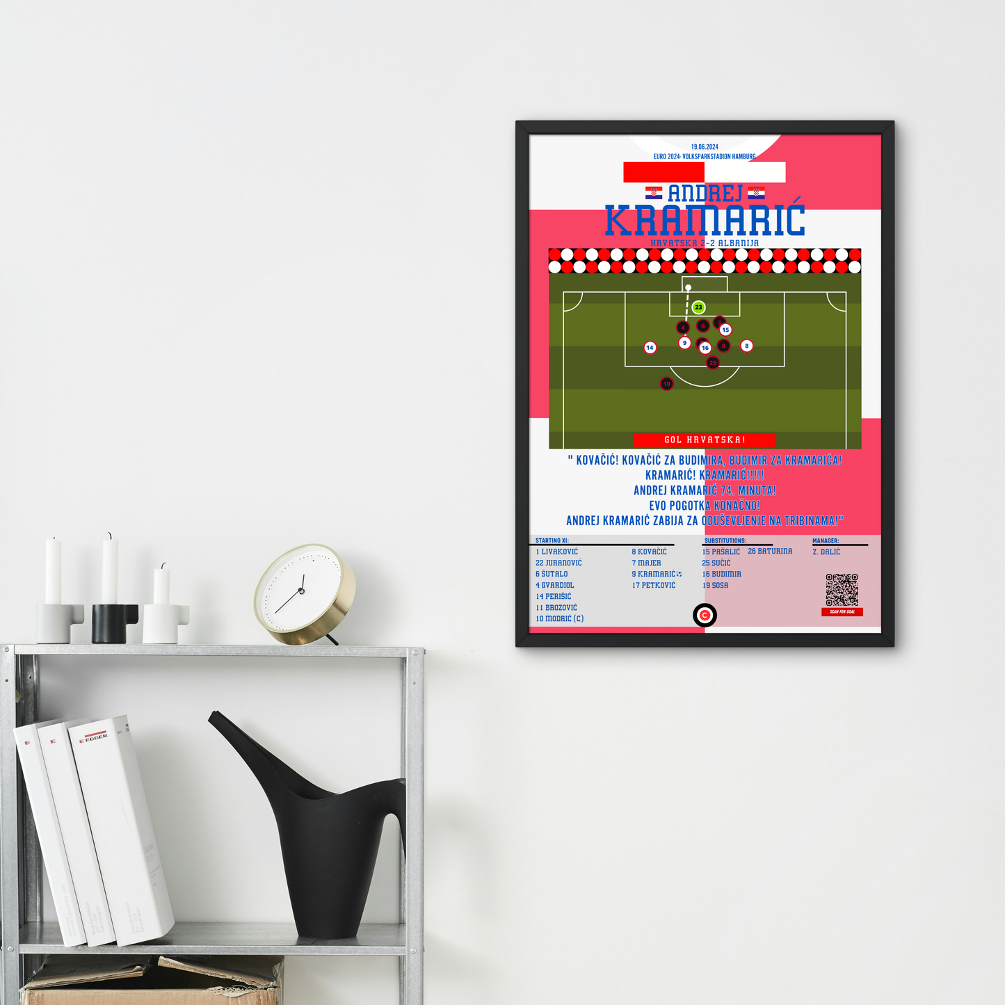 Kramarić goal vs Albania- Euro 2024- Croatia - Premium  from CatenaccioDesigns - Just €14.50! Shop now at CatenaccioDesigns