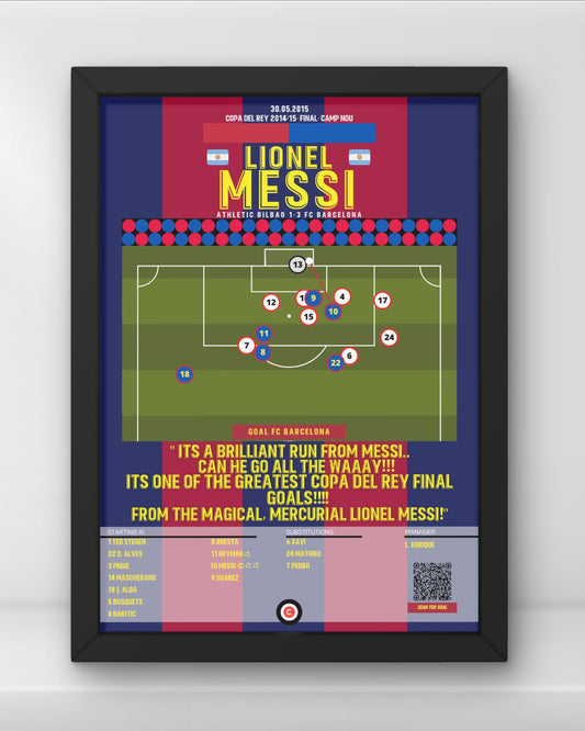 Lionel Messi vs Athletic Club- Copa Del Rey 14/15- FC Barcelona - Premium  from CatenaccioDesigns - Just €8.70! Shop now at CatenaccioDesigns