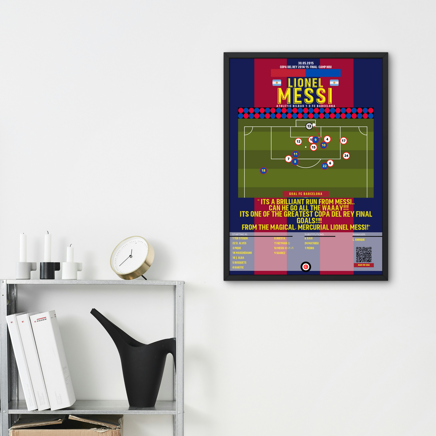 Lionel Messi vs Athletic Club- Copa Del Rey 14/15- FC Barcelona - Premium  from CatenaccioDesigns - Just €8.70! Shop now at CatenaccioDesigns