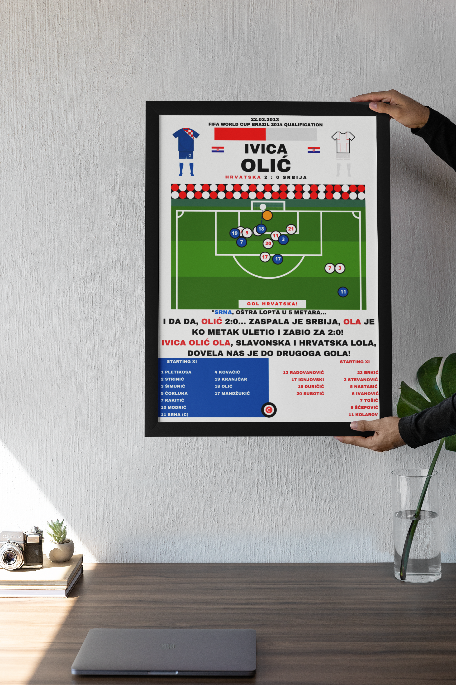 Ivica Olić Goal vs Serbia - FIFA World Cup 2014 Qualifications - Croatia - Premium  from CATENACCIO - Just €14.50! Shop now at CatenaccioDesigns