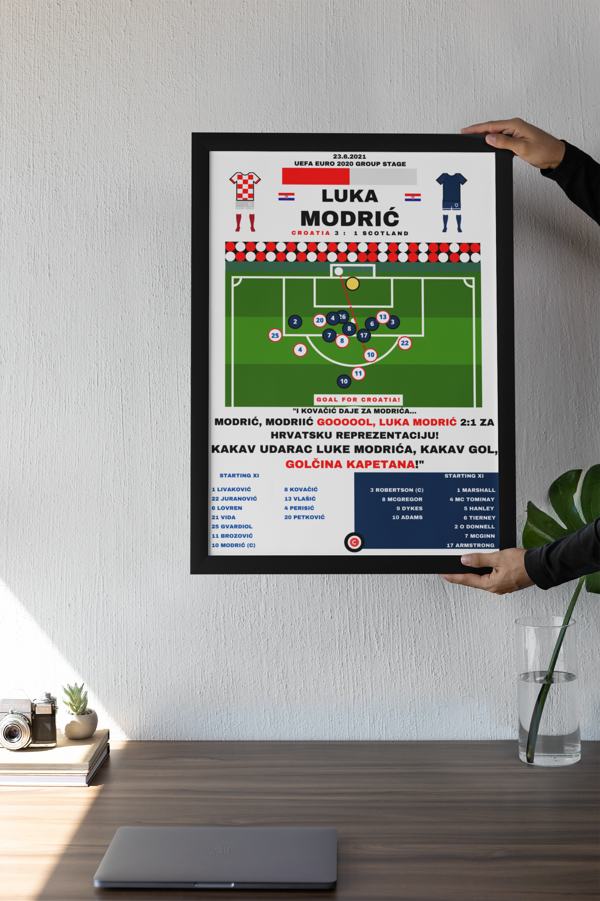 Luka Modrić Goal vs Scotland - UEFA Euro 2020 - Croatia - Premium  from CATENACCIO - Just €14.50! Shop now at CatenaccioDesigns