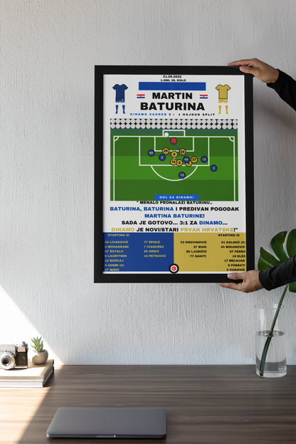 Martin Baturina Goal vs Hajduk Split - 1.HNL 21/22 - Dinamo Zagreb - Premium  from CATENACCIO - Just €14.50! Shop now at CatenaccioDesigns
