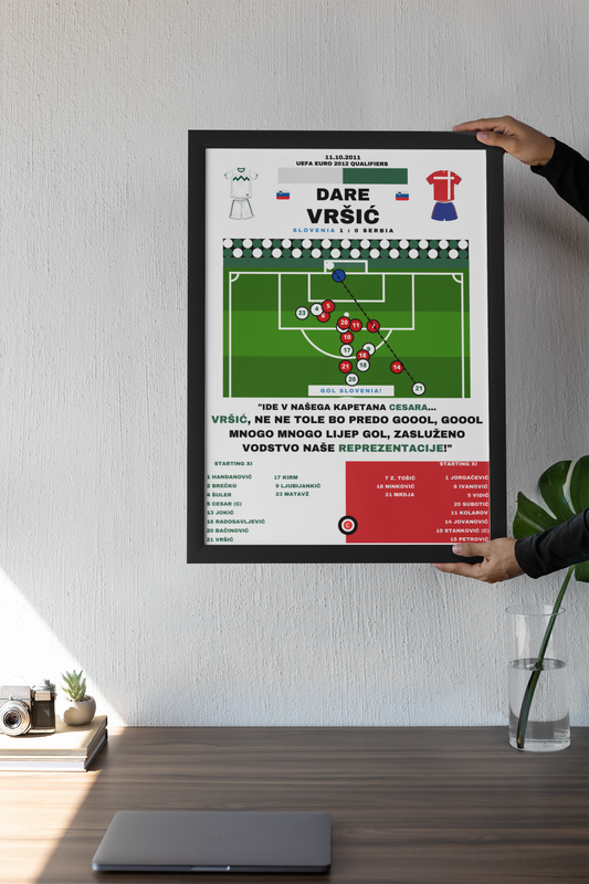 Dare Vršić Goal vs Serbia - UEFA EURO 2012 Qualifications - Slovenia - Premium  from CATENACCIO - Just €14.50! Shop now at CatenaccioDesigns