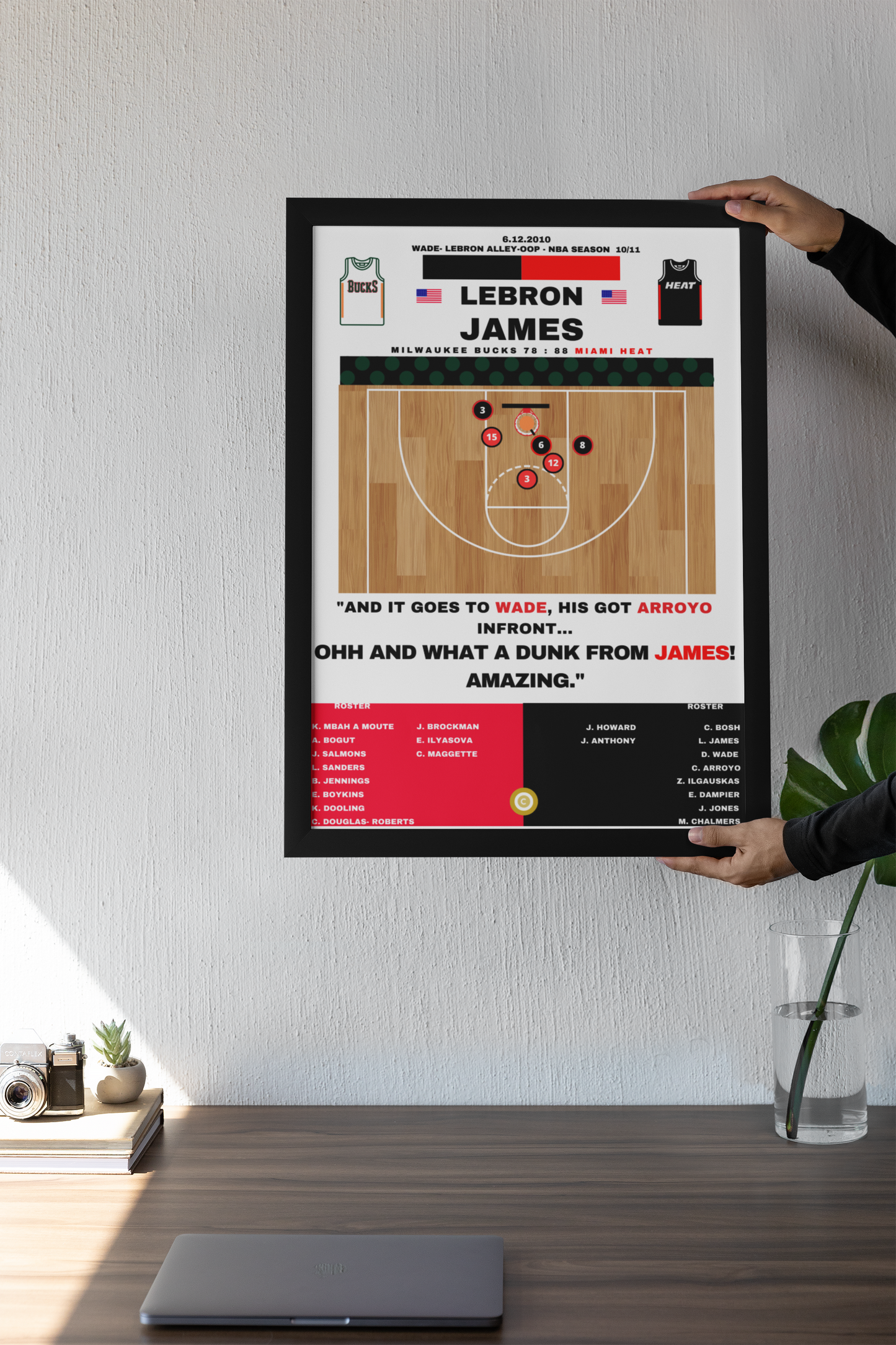 Lebron James vs Milwaukee Bucks - NBA 10/11 - Miami Heat - Premium  from CATENACCIO - Just €14.50! Shop now at CatenaccioDesigns