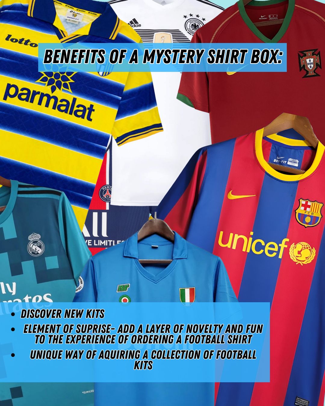 Premium Retro Mystery Shirt Box - Premium Sports collectibles from CatenaccioDesigns - Just €55.99! Shop now at CatenaccioDesigns