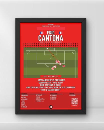 Eric Cantona famous goal vs Sunderland- Premier League 96/97- Man United - Premium Sports collectibles from CatenaccioDesigns - Just €12.32! Shop now at CatenaccioDesigns