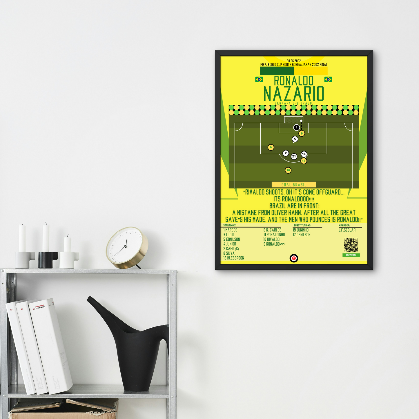 Ronaldo Nazario Goal vs Germany - FIFA World Cup 2002 - Brasil - Premium  from CATENACCIO - Just €14.50! Shop now at CatenaccioDesigns