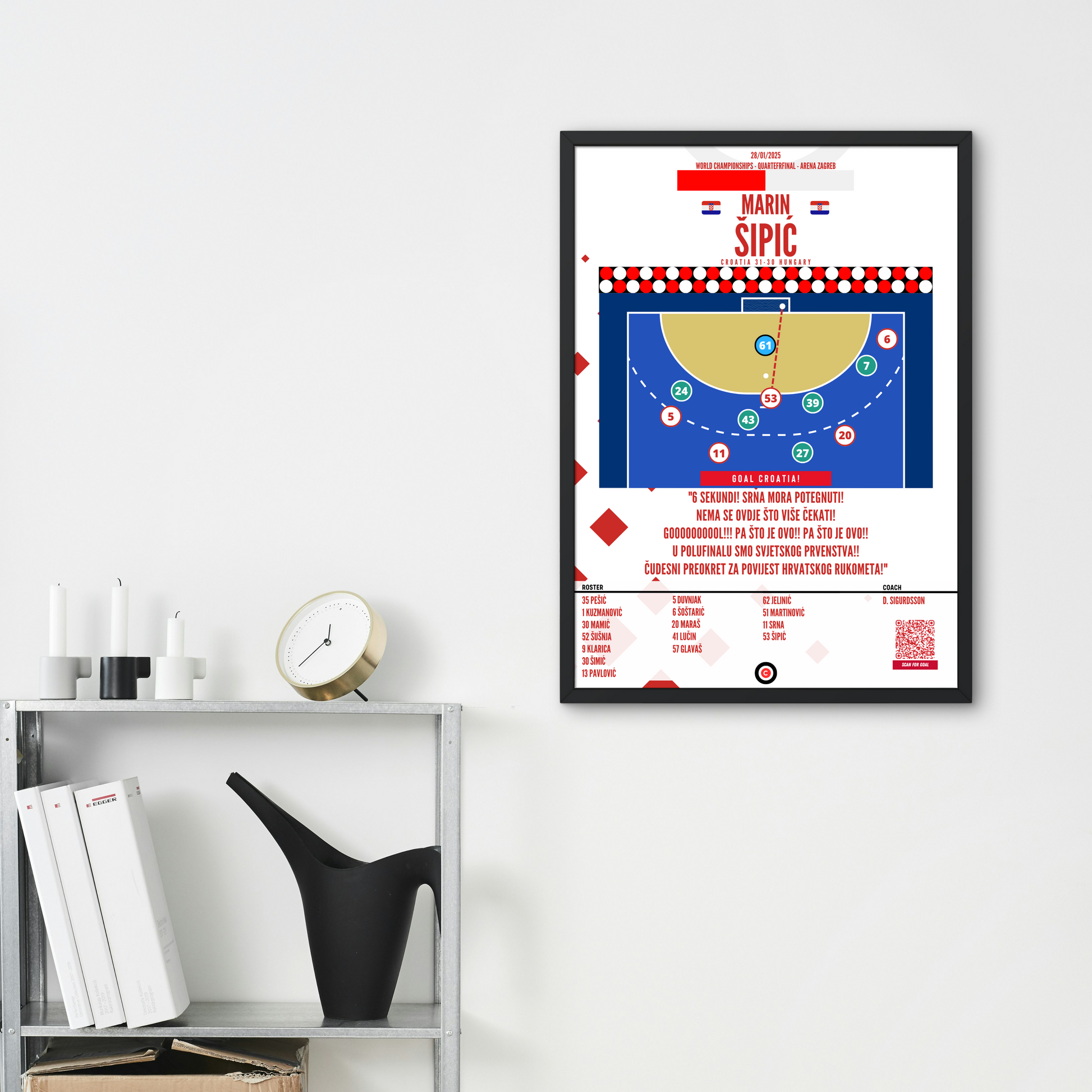 Marin Šipić last second winner vs Hungary - World Championships 2025 - Croatia - Premium Sports collectibles from CatenaccioDesigns - Just €14.50! Shop now at CatenaccioDesigns