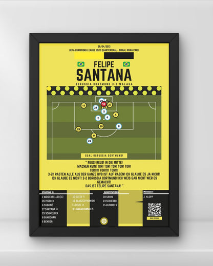 Felipe Santana late winner vs Malaga - UEFA Champions League 12/13 - Borussia Dortmund - Premium Sports collectibles from CatenaccioDesigns - Just €12.32! Shop now at CatenaccioDesigns