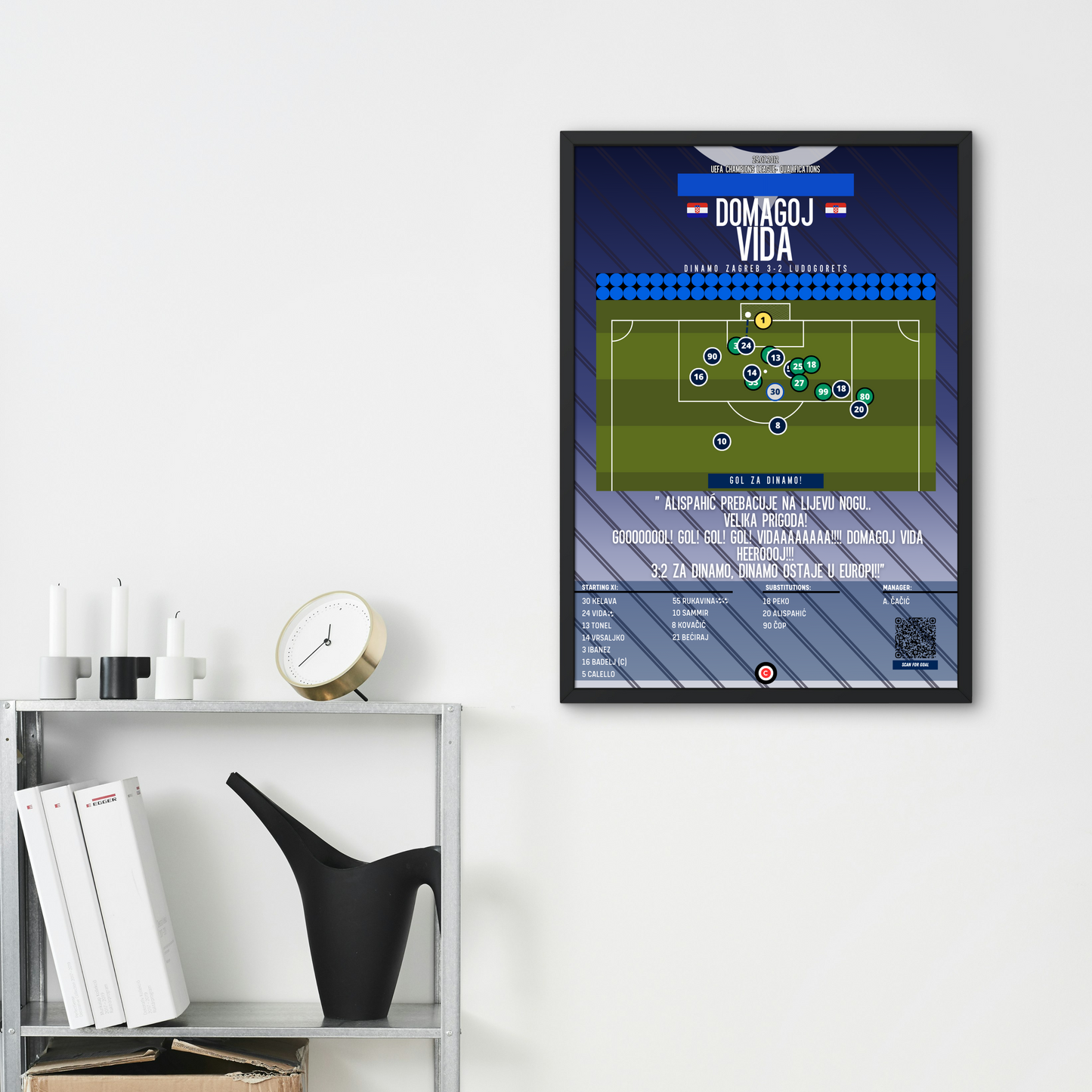 Domagoj Vida vs Ludogorets- UEFA Champions League Qualifications- GNK Dinamo - Premium  from CatenaccioDesigns - Just €14.50! Shop now at CatenaccioDesigns