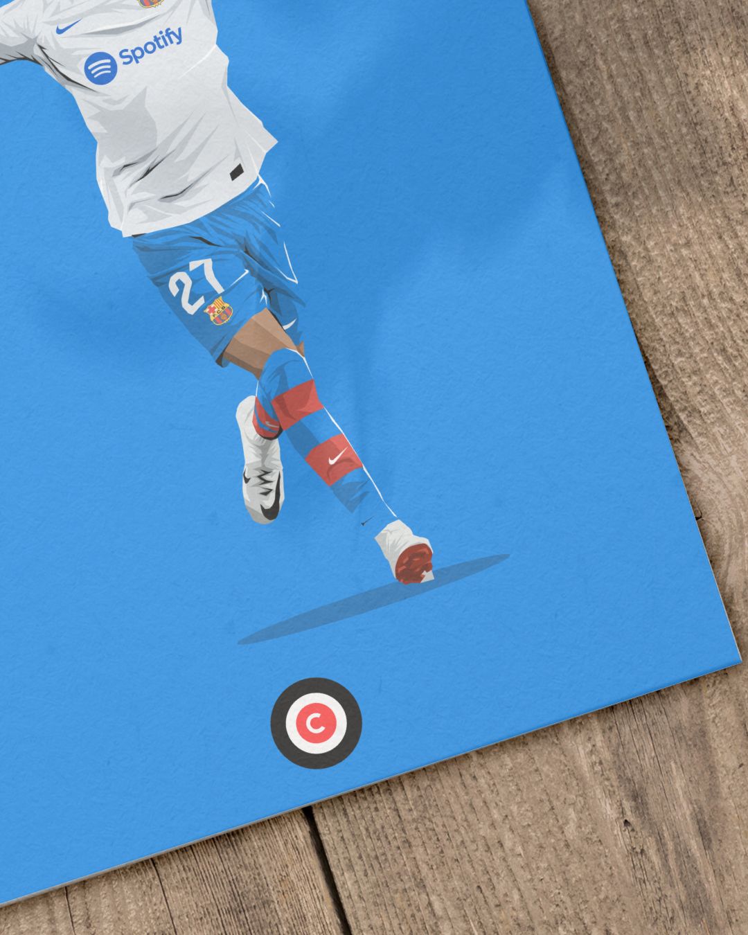 Lamine Yamal celebration vs Villareal- Player print - Premium  from CatenaccioDesigns - Just €14.50! Shop now at CatenaccioDesigns