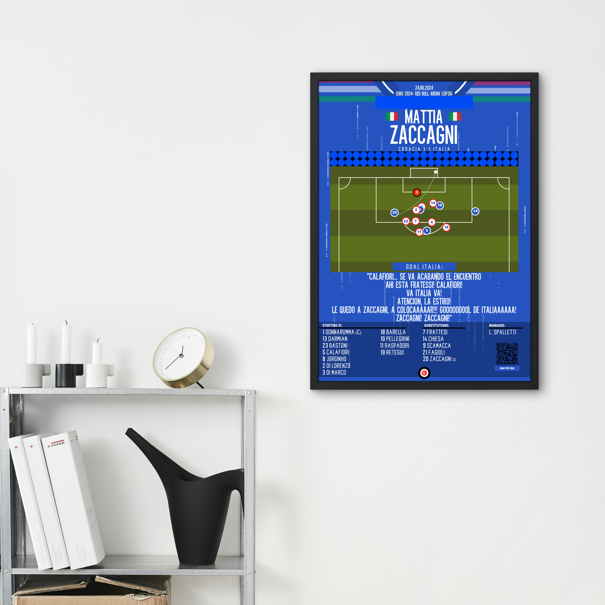 Zaccagni goal vs Croatia- Euro 2024- Italy - Premium  from CatenaccioDesigns - Just €14.50! Shop now at CatenaccioDesigns